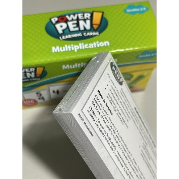 Power Pen Flash Cards Multiplication School Educational Math Practice Grades 2-5 - Picture 4 of 6